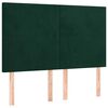 vidaXL Sommier &agrave; lattes de lit avec matelas LED Vert fonc&eacute; 140x190 cm