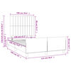 vidaXL Cadre de lit sans matelas gris clair 120x190 cm velours