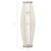 vidaXL Lampe suspendue Blanc Osier 40 W 25x62 cm Ovale E27