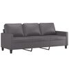 vidaXL Canap&eacute; &agrave; 3 places Gris 180 cm Similicuir