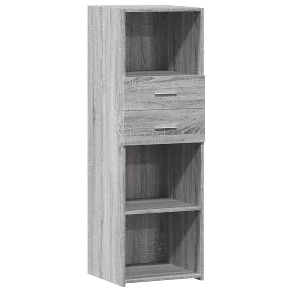 vidaXL Buffet haut sonoma gris 40x42,5x124 cm bois d'ing&eacute;nierie