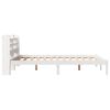 vidaXL Cadre de lit sans matelas blanc 135x190 cm bois de pin massif