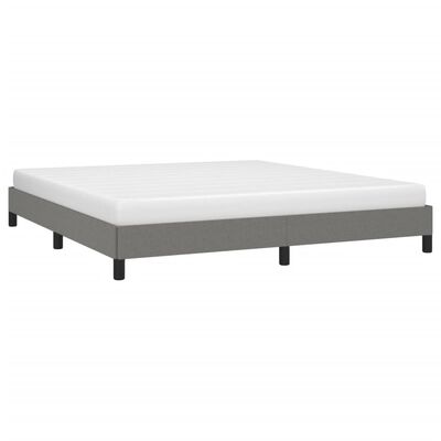 vidaXL Cadre de lit sans matelas gris foncé 180x200 cm tissu