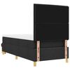 vidaXL Lit &agrave; ressorts avec matelas Noir 90 x 200 cm tissu