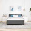 vidaXL Lit &agrave; ressorts avec matelas Gris fonc&eacute; 190 x 140 cm tissu