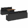 vidaXL Ensemble de canap&eacute; de jardin 8 pc Noir et Marron