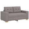 vidaXL Canap&eacute; 3 pcs Taupe 221 x 80 x 80 cm Tissu en lin m&eacute;lang&eacute;