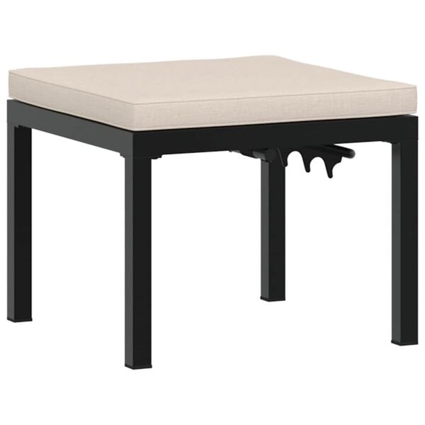 vidaXL Salon de jardin avec coussins 5 pcs noir acier enduit de poudre