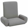 vidaXL Fauteuil de sol ajustable Gris fonc&eacute; Velours grain&eacute;