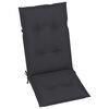 vidaXL Chaises de jardin lot de 2 avec coussins anthracite Teck massif