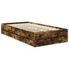 vidaXL Cadre de lit Ch&ecirc;ne fum&eacute; 100 x 200 cm Bois Ing&eacute;nierie