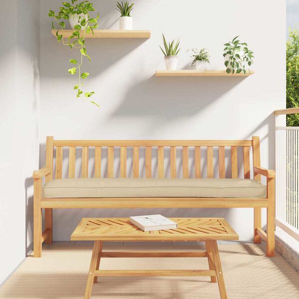 vidaXL Coussin de palette Beige 200 x 40 x 8 cm Tissu Oxford