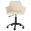 vidaXL Chaises &agrave; manger pivotantes lot de 4 Cr&egrave;me Velours