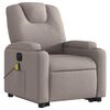 vidaXL Fauteuil inclinable de massage &eacute;lectrique Taupe Tissu