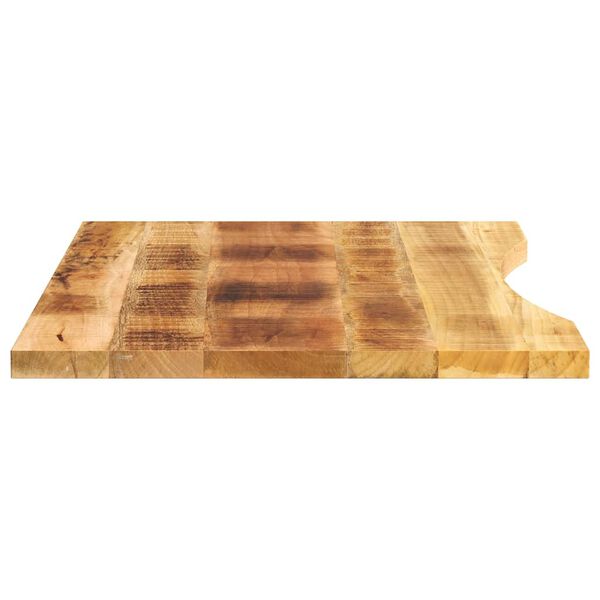 vidaXL Dessus de bureau avec courbe 80x50x2,5 cm manguier massif brut