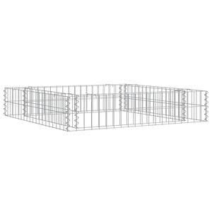 vidaXL Lit sur&eacute;lev&eacute; &agrave; gabion Acier galvanis&eacute; 100x100x20 cm