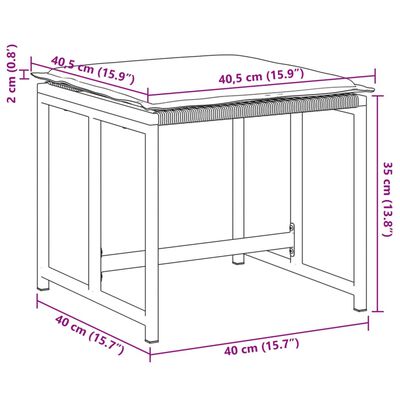 vidaXL Tabourets de jardin avec coussins lot de 4 noir résine tressée