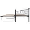 vidaXL Cadre de lit Noir Acier 180x200/90x200 cm