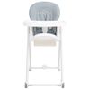 vidaXL Chaise haute b&eacute;b&eacute; Gris clair Aluminium