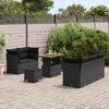 vidaXL Ensemble de canap&eacute; de jardin avec coussin 8 pcs Noir