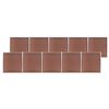vidaXL Cl&ocirc;ture de jardin WPC 1737x186 cm Marron