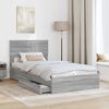 vidaXL Lit de Rangement Gris Sonoma 100 x 200 cm Bois d'ing&eacute;nierie