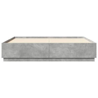 vidaXL Cadre de lit sans matelas gris béton 180x200 cm