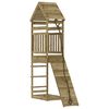 vidaXL Maisonnette de jeu avec mur d'escalade bois de pin impr&eacute;gn&eacute;