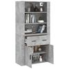 vidaXL Buffet haut Gris b&eacute;ton Bois d'ing&eacute;nierie
