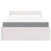 vidaXL Lit avec tiroirs et matelas blanc 140x190 cm bois massif de pin