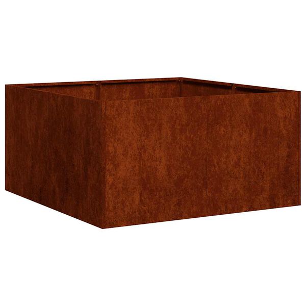 vidaXL Jardini&egrave;re rouill&eacute; 80x80x40 cm acier inoxydable