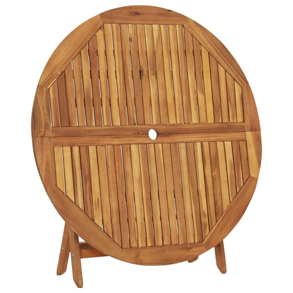 vidaXL Table pliable de jardin 120 cm Bois d'acacia massif