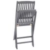 vidaXL Chaises pliables d'ext&eacute;rieur lot de 4 et coussins Bois d'acacia