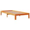 vidaXL Lit biblioth&egrave;que sans matelas cire marron 75x190 cm pin massif