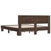 vidaXL Cadre de lit sans matelas ch&ecirc;ne marron 160x200 cm