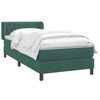 vidaXL Sommier &agrave; lattes de lit et matelas vert fonc&eacute; 80x220 cm velours
