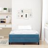 vidaXL Lit &agrave; ressorts avec matelas Bleu fonc&eacute; 120 x 190 cm tissu