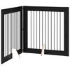 vidaXL Porte de chien pliable avec supports 2 pc Ch&ecirc;ne noir 200,5 cm