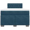 vidaXL Sommier &agrave; lattes de lit et matelas bleu fonc&eacute; 120x190cm velours