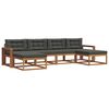 vidaXL Ensemble de canap&eacute;s d'ext&eacute;rieur 6 pc Naturel et Anthracite