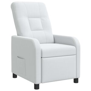 vidaXL Fauteuil inclinable Blanc Tissu