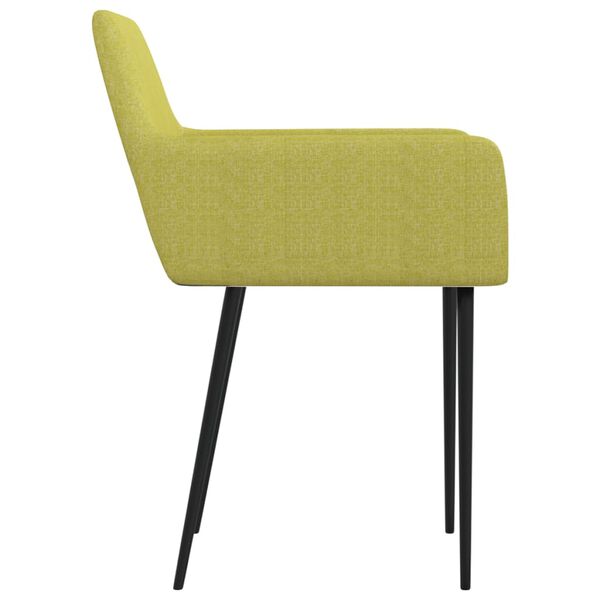 vidaXL Chaises &agrave; manger lot de 2 vert tissu