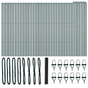 vidaXL Fixation au sol hexagonale 100 x 1,4 m Acier recouvert de PVC