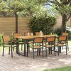 vidaXL Ensemble de salle &agrave; manger pour jardin 9 pcs Noir