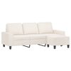 vidaXL Canap&eacute; 3 places avec repose-pieds Beige 180 cm Tissu microfibre