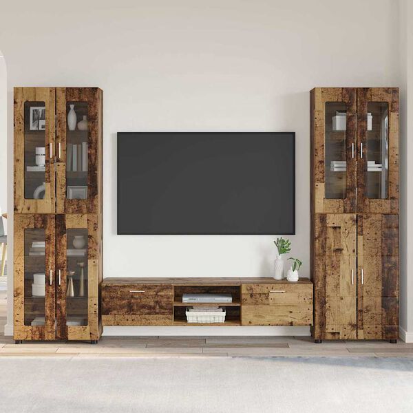 vidaXL Ensemble meuble TV FLORIN Bois ancien Bois d'ing&eacute;nierie