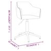 vidaXL Chaises pivotantes &agrave; manger lot de 6 Cr&egrave;me Tissu