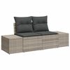 vidaXL Ensemble de canap&eacute; de jardin 7 pcs Gris clair Poly rotin