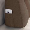 vidaXL Coussin de Dos Marron 80 x 24 x 50 cm tissu