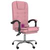 vidaXL Fauteuil de massage inclinable de bureau Rose Velours